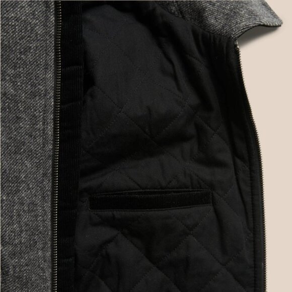Banana Republic Wool Blend Short Jacket size L Heather Gray - Picture 5 of 6
